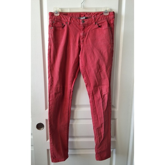 The North Face Denim - The North Face Jeans Womens Size 10 Red Low Rise Skinny Straight Leg